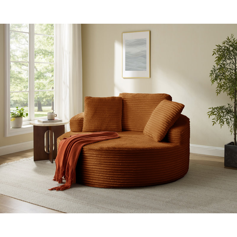 Fauteuil rond surdimensionné Boneless, Orange