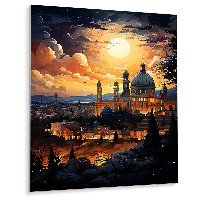 Christianisme, ciel de Jérusalem, II - Christianisme, impressions sur art mural en métal, H 20 po x l 12 po x P 1 po