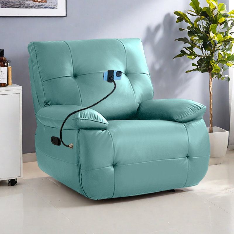 Fauteuil inclinable Quanetta, Cyan