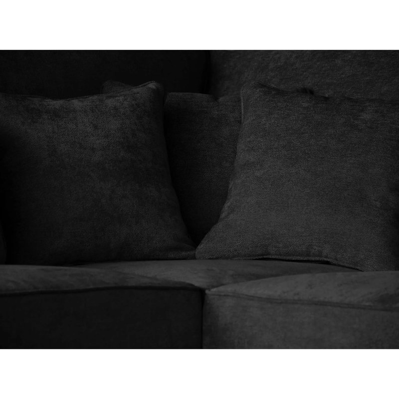 Qualee 6 Seater Sofa & Chaise, Right Hand Facing, Black