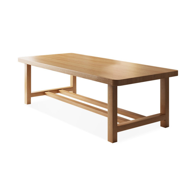Brown Rectangular Solid Wood desk, 29.53" H x 78.74" W x 31.5" D
