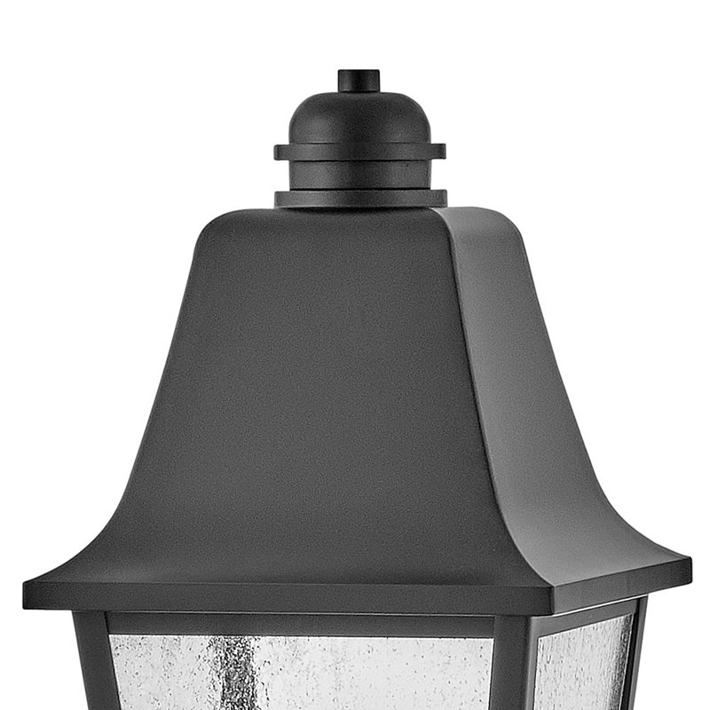 Kingston 22.5" Three-Light Outdoor Post Mount Lantern with Clear Seedy Glass