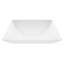 Hibiscus 16" L x 16" W x 5" HMatte Stone White Handmade Square Vessel Bathroom Sink