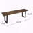 Acacia Wood Patio Bench Iron Legs Weather Resistant Durable-1308579070