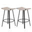 Tabourets de bar à hauteur de comptoir en PVC avec dossier rond (ensemble de 2)