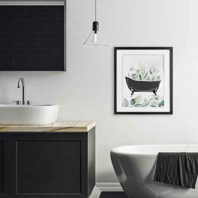 «Eucalyptus Leaves Bathaign», reproduction encadrée sous verre