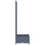 Jardinière avec treillis 15,7 po x 15,7 po x 47,8 po Ebern Designs Ebern-1827898974
