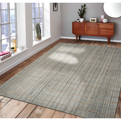 Risette Solid Colour Hand Woven 160cm X 230cm Area Rug