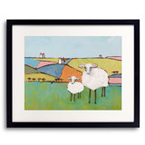 Mama And Baby Sheep Print by Phyllis Adams