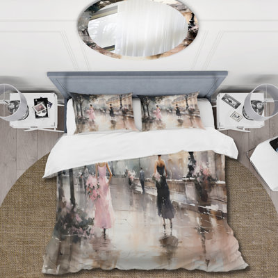 Fashion Impressionist Elegance I - Ensemble de housse de couette - Microfibre de polyester