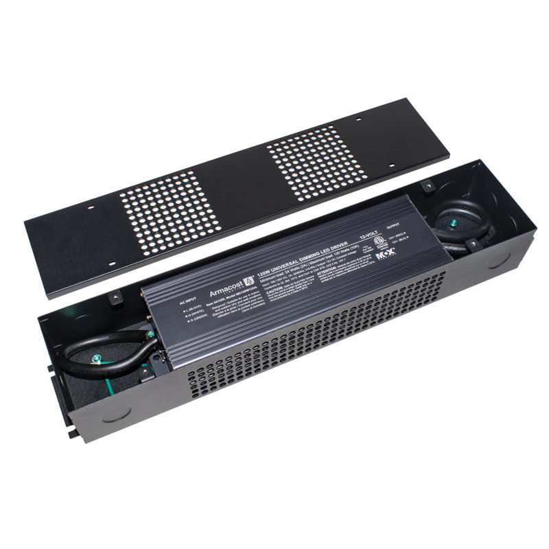 Grande enceinte d'alimentation, Noir satiné, H 2,25 po x L 16 po x P 3,38 po
