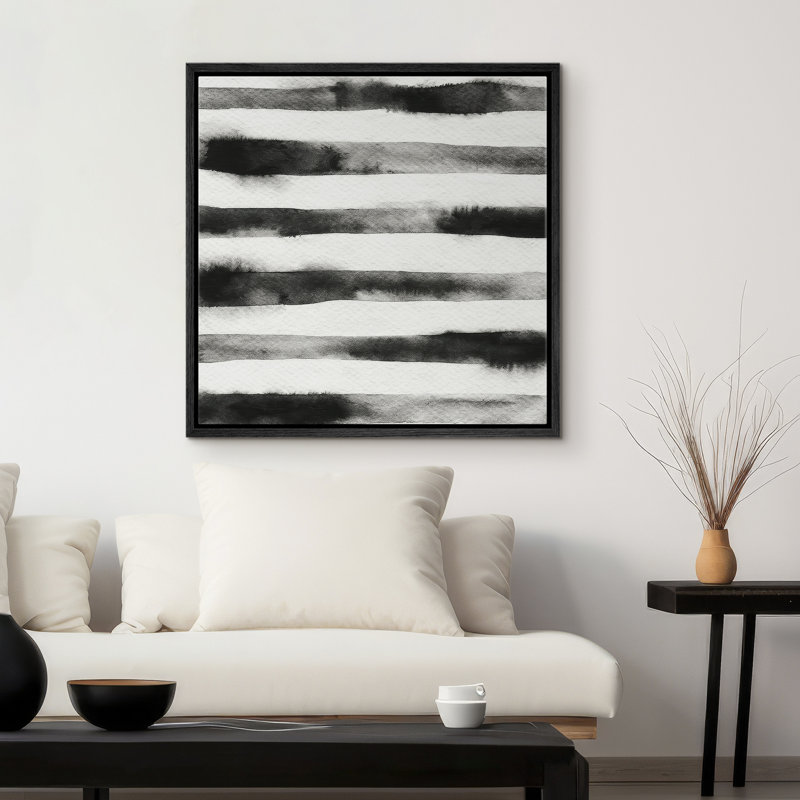 Abstrait, reproduction d'art sur toile encadrée, décoration murale pour chambre à coucher, Noir, H 16 po x l 16 po