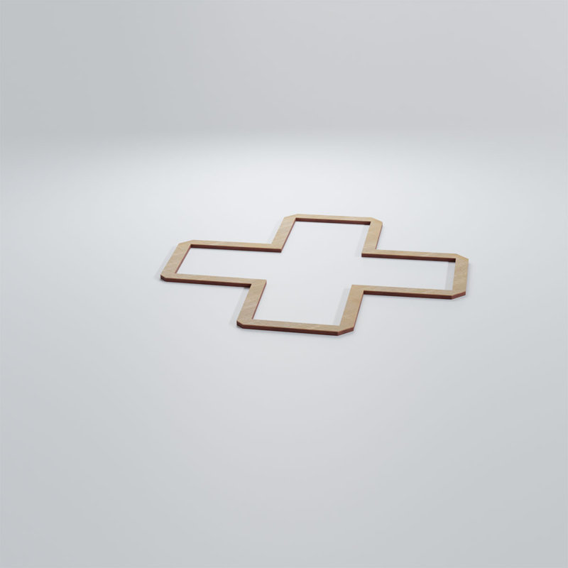 Panneaux muraux décoratifs en bois Fowler, H 23 3/8 po x l 23 3/8 po x P 1/4 po, Hickory