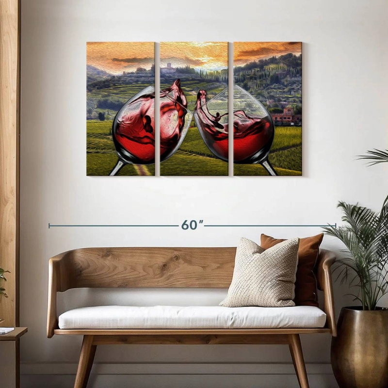 Yarlin Red Wine, 28" H x 45" W