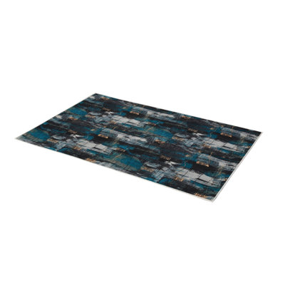Premium Hall Carpet, 3.3 x 6.6 Feet, 100% Polyester, 0.3 in Pile Height | Antibacterial, Non-Slip Underside, Machine Washable | Elegant 3D Digital Print Design, Perfect for Entryways & Living Rooms