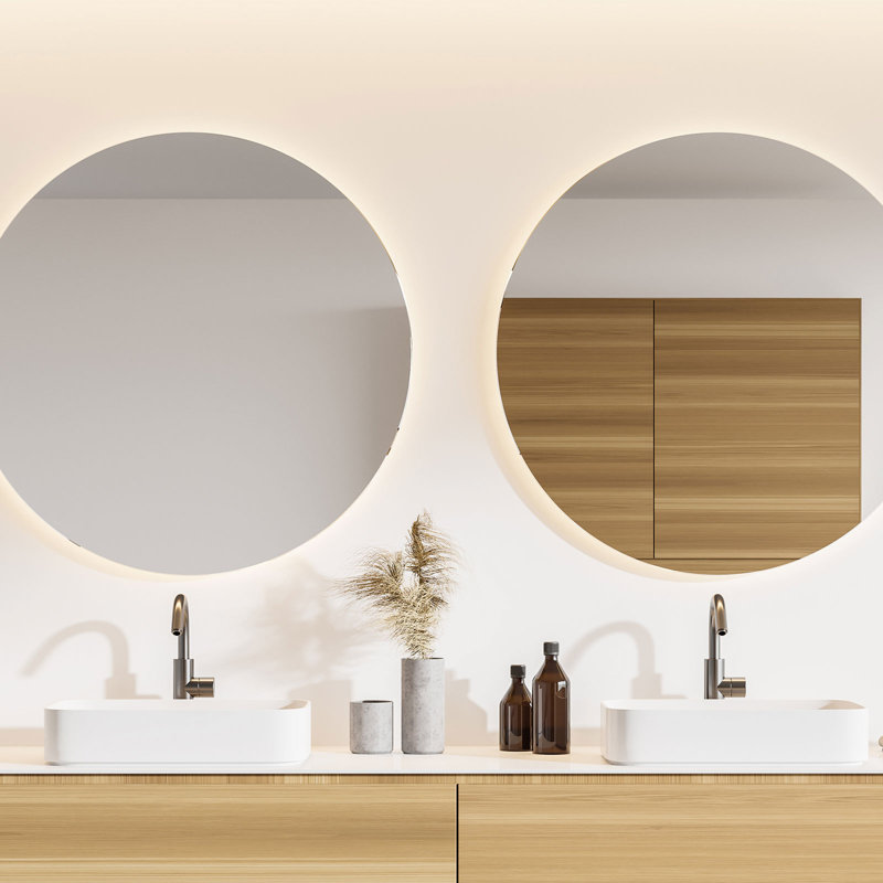 Gerdemie Wall Mirror, 100cm H x 100cm W