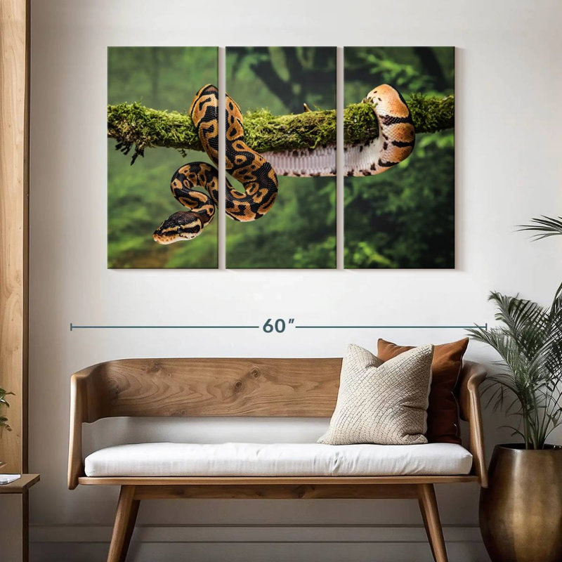 Brampt Python On Branch, 32" H x 50" W