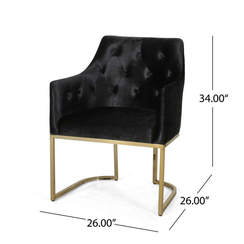 Fauteuil club moderne, Noir