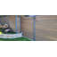 Ensemble de clôture en composite de bois brun grain de bois 6 pi x 6 pi (1 panneau, supports de montage en surface carrés inférieurs)-134159263-134682230