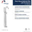 Robinet de baignoire autoportant monocommande à fixation au sol