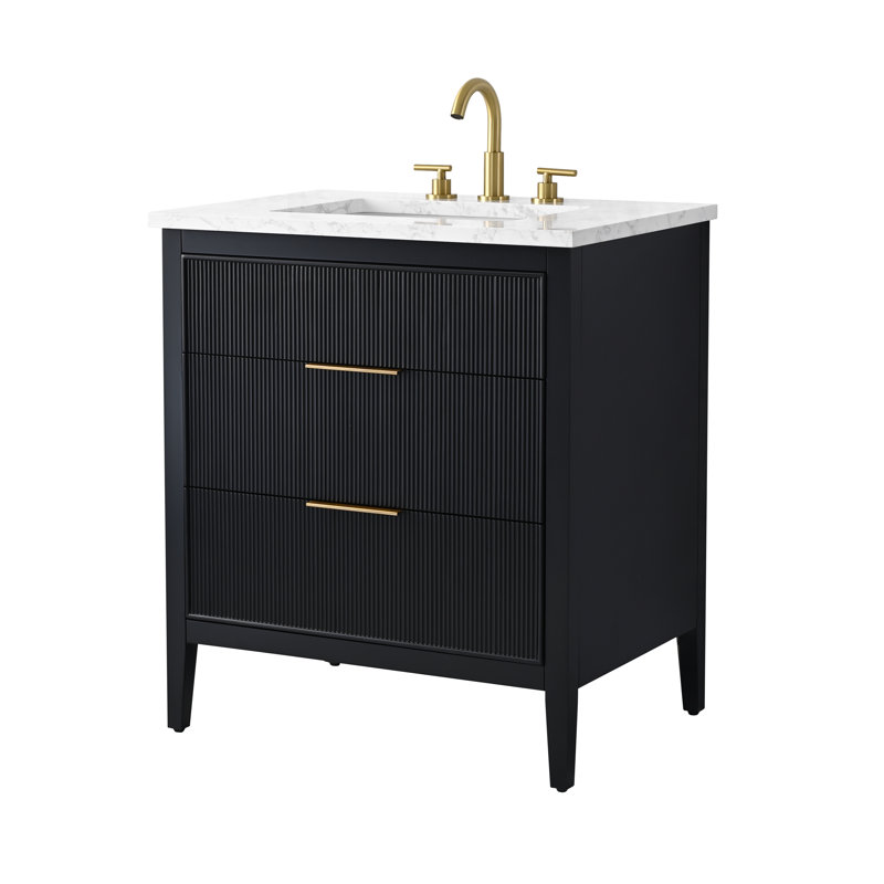 Emma 30" W Single Vanity, Black