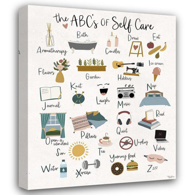 Bungalow Rose Louise, Gigi Gallery Wrapped Canvas Art Titled: ABC Self Care