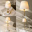 Lampe de table à DEL sans fil de 17,5 po - rechargeable et à intensité variable avec ampoule magnétique amovible, base en marbre, finition laiton, - lumière d'appoint luxueuse abordable pour chambre à coucher, bar, restaurant, décor urbain