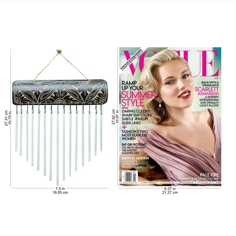 Handcrafted Bamboo and Aluminum Botanical Wind Chime