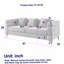Canapé modulaire surdimensionné à 3 places, canapé modulaire en tissu Comfort-429298321