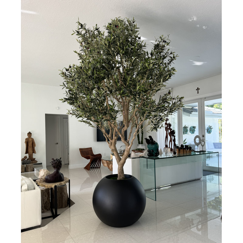 98" Artificial Olive Tree in Pot