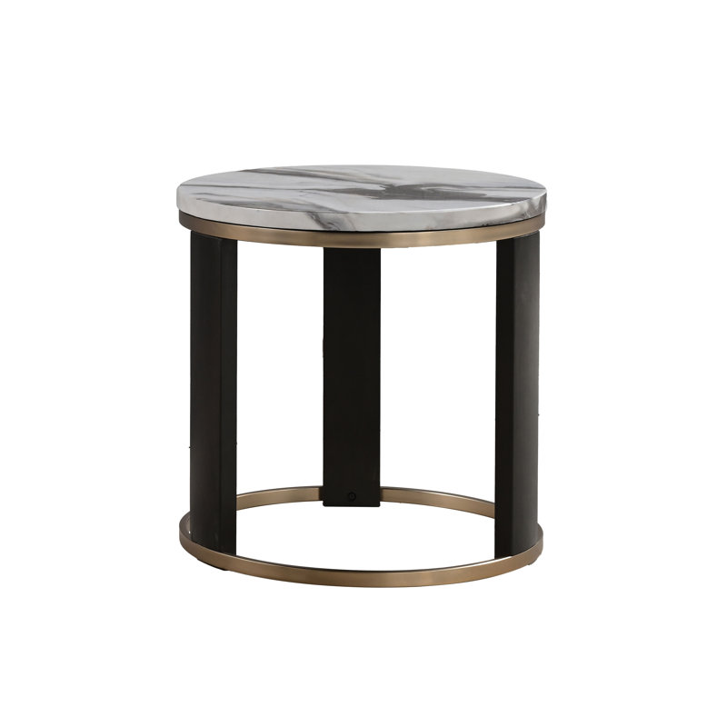 Table de bout ronde en bois 24 po Dorr
