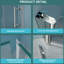 Porte de douche pliante l 30 po x H 72 po en verre trempé, espace, aspect réglable avec entrée pliante