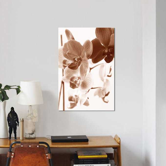 « rêvey orchidéess i », impression sur toile, H 12 po x l 8 po x P 0,75 po, Toile tendue, Pas de tapis