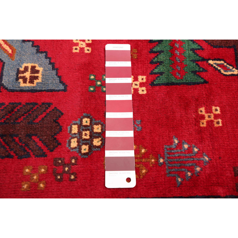 Tapis rouge Teimani 3 pi 4 po x 6 pi 2 po