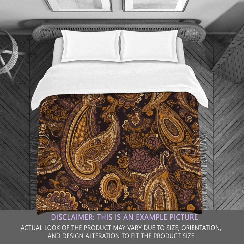 Botanical Brown/Gold Microfiber Comforter, Twin Extra Long