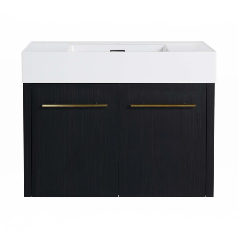 Wall-Mounted Bathroom Vanity With Sink