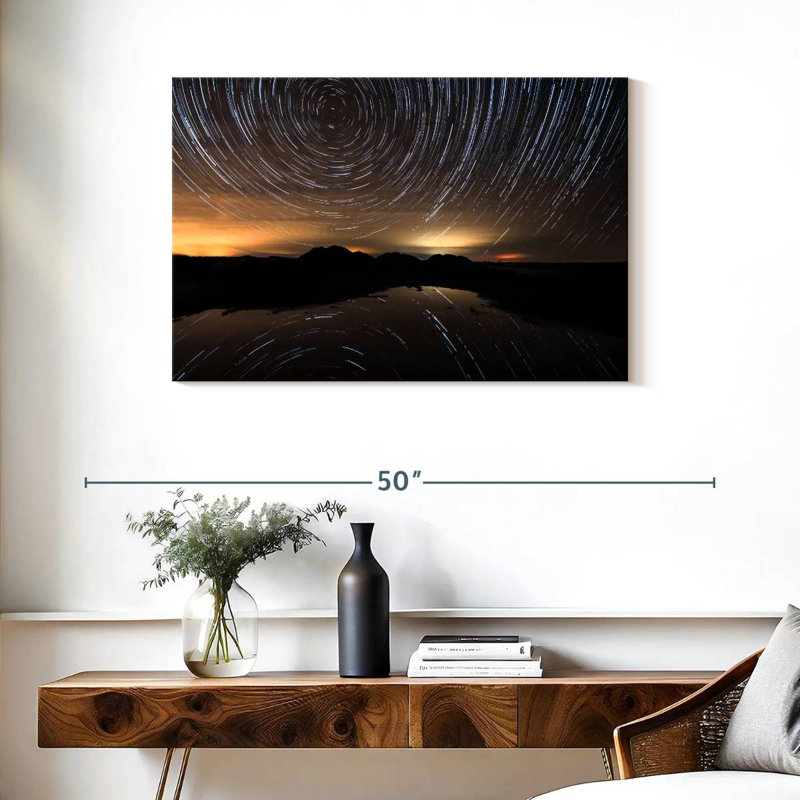 Oberle Mirrored Star Trail, 24" H x 36" W