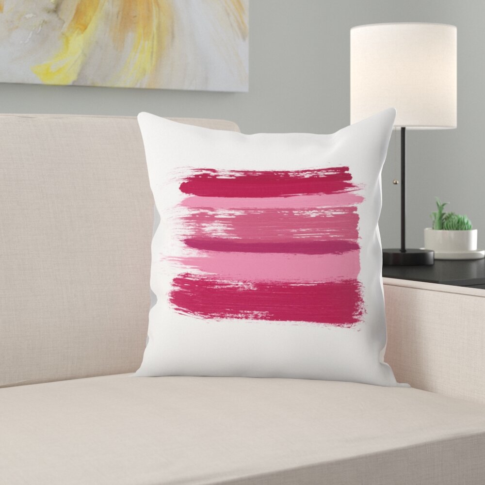 Hot pink discount and white pillows