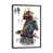 Toile encadrée de bois rustique foncé