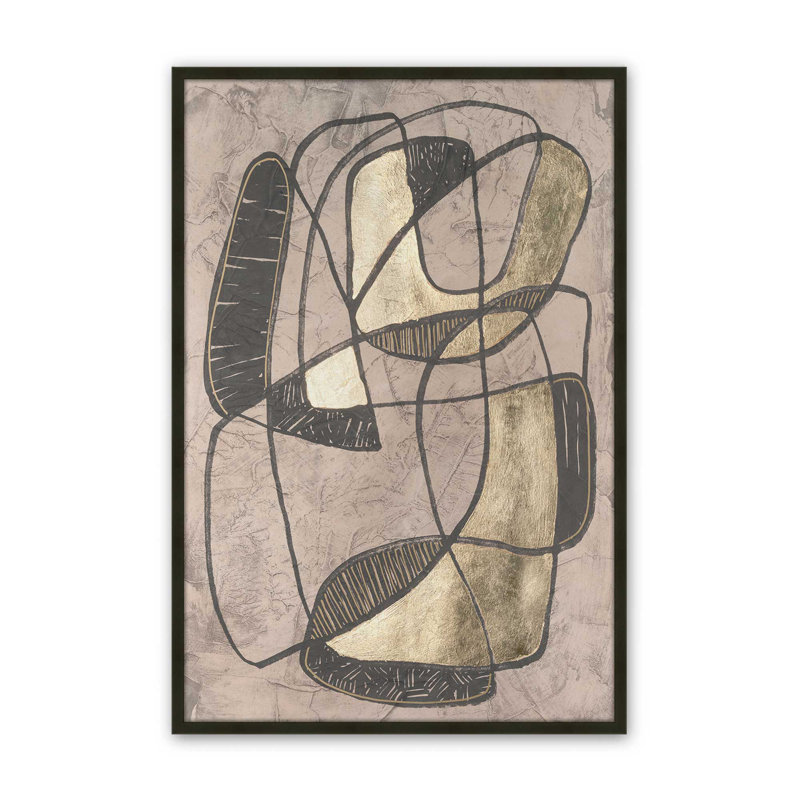 «Interaction II» par June Erica Vess, reproduction d'art sur toile, Impression sur cadre ouvert sans papier mat, Noir
