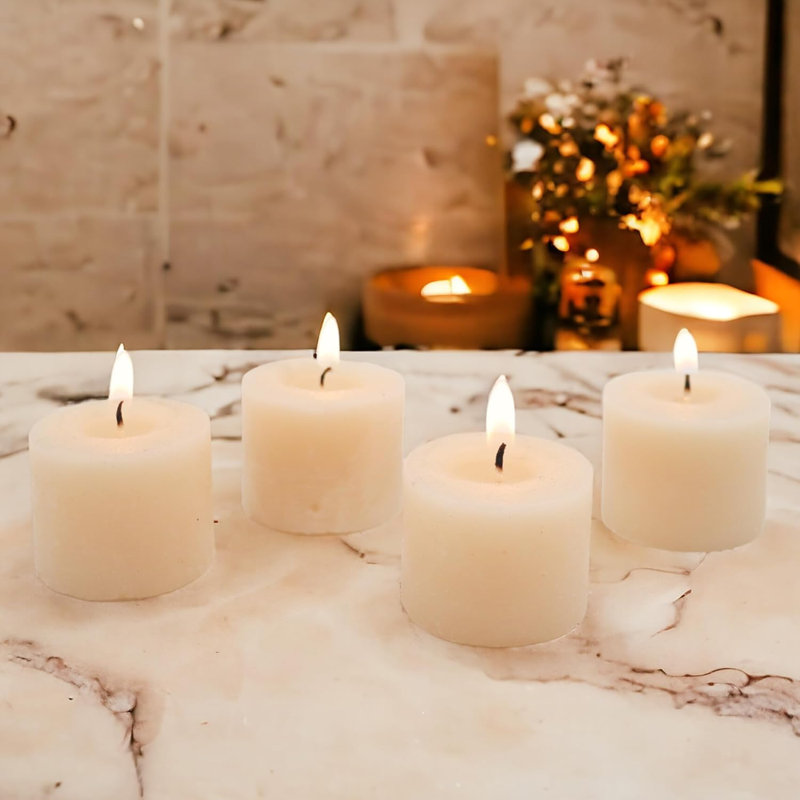 Ensemble de 72 bougies votives ivoire non parfumées Hosley - emballage en vrac, combustion propre, durée de combustion de 10 à 12 heures - idéale pour les mariages, la décoration intérieure, le spa et les événements