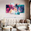 Avery rose et bleu abstrait-106052474