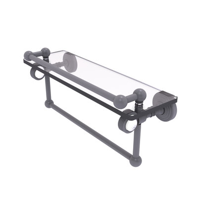 Jarrell 1 Piece Glass Bracket Shelf