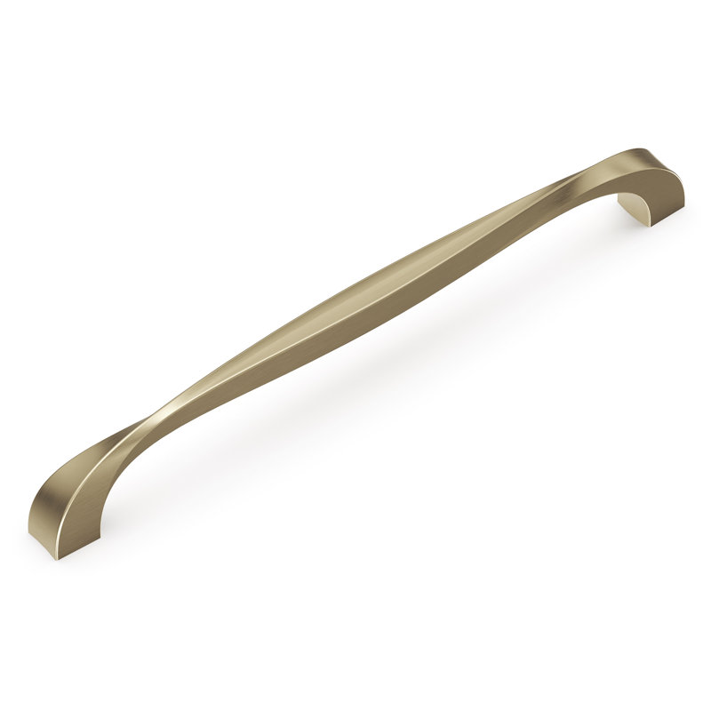Poignée à poignée Twist Collection - Poignée d'armoire de 8 à 13/16 po nickel nickel doré insaisissable - Quincaillerie transitionnelle pour tiroirs et armoires