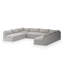 Grant 154" Wide Outdoor U-Shaped Patio Sectional with Cushions-1252166389