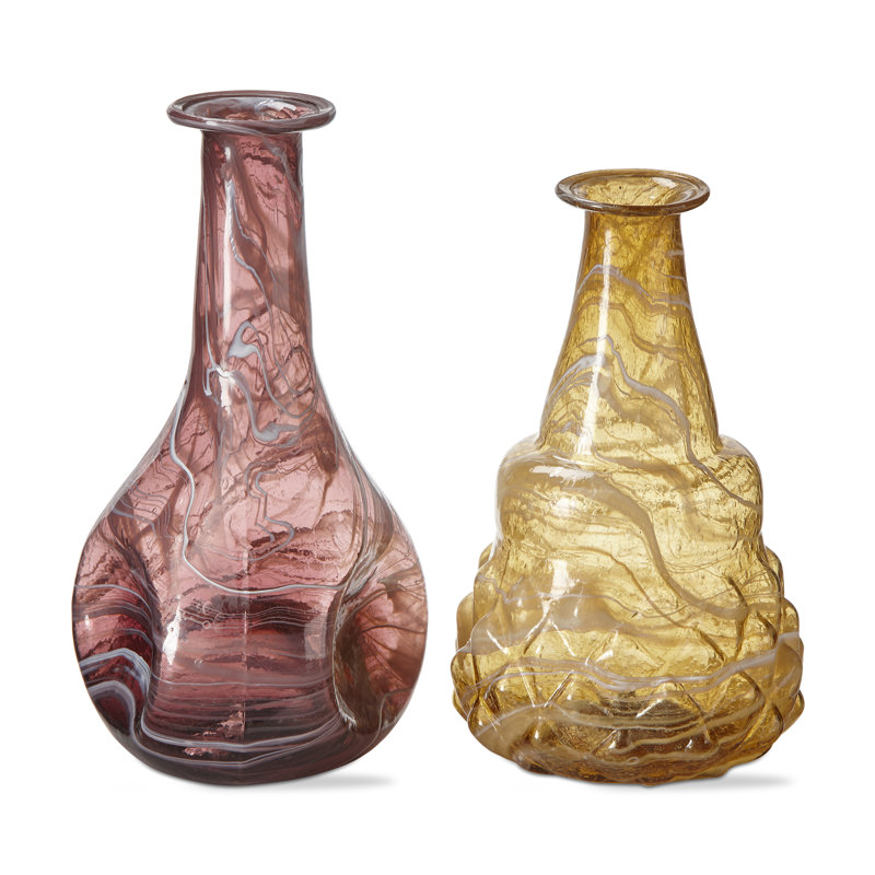 Vases en verre soufflé Twirl