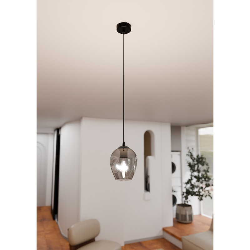 Cadi-Grace 1 - Light Black Single Pendant, Graphite