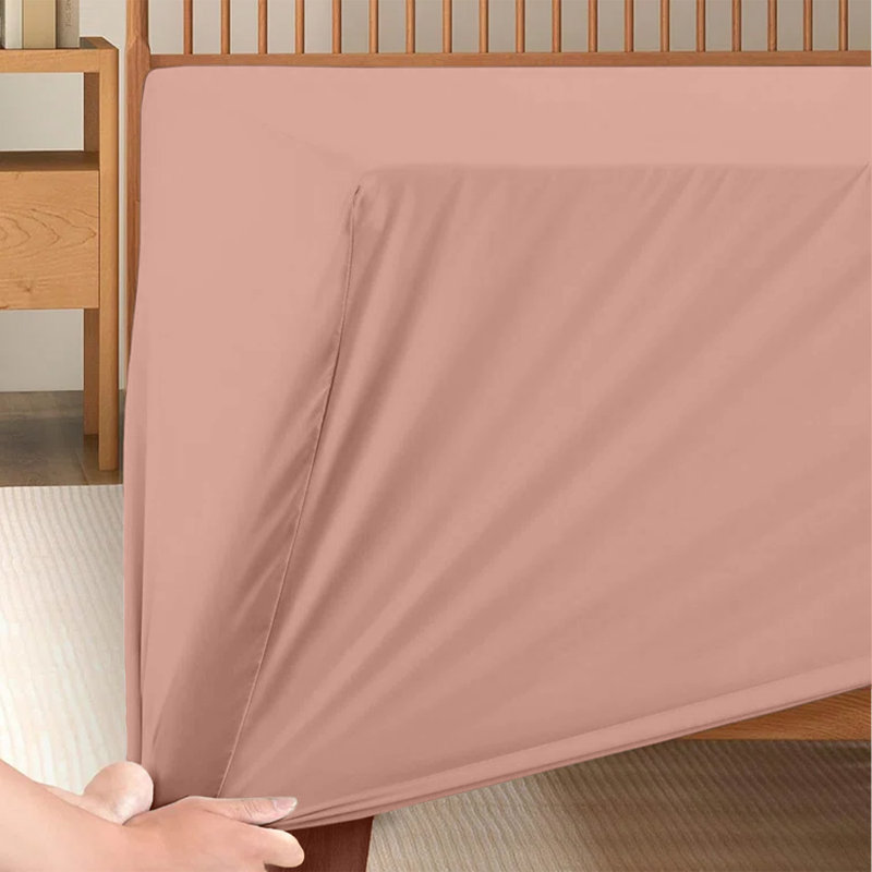 Soft & Breathable Microfiber Extra Deep Fitted Sheet, Peach, Kingsize (5')