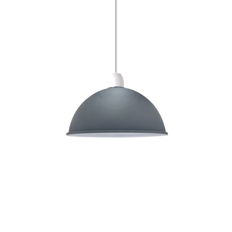 17cm H Metal Bowl Lamp Shade ( Screw On ), Grey