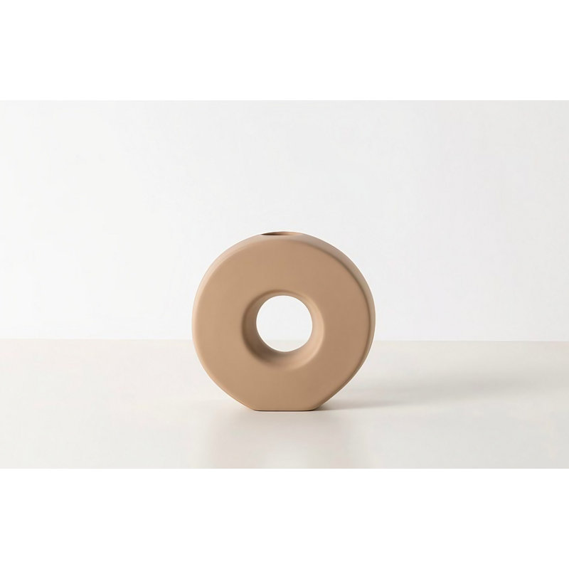 Corporan Table Vase 1, 20cm H x 8cm W x 19cm D, Cream